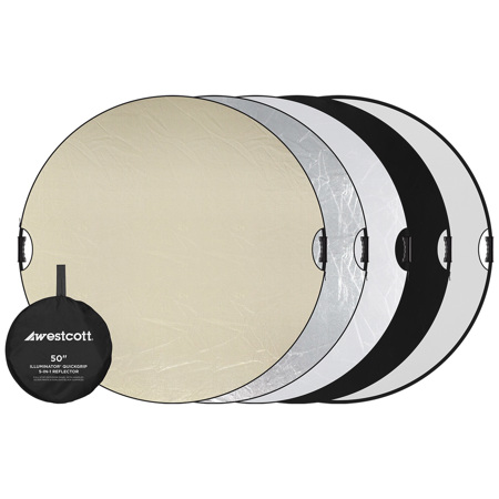 Westcott Illuminator 50" QuickGrip 5-In-1 Reflector