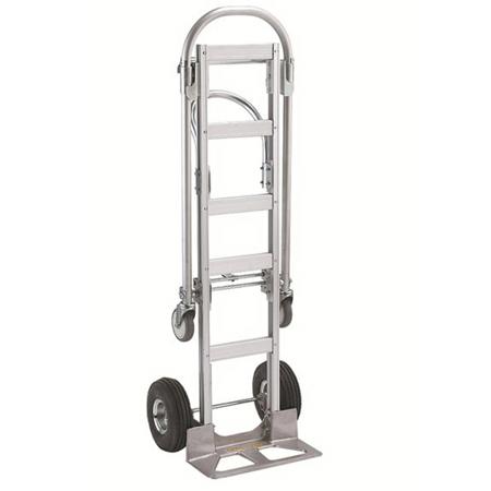 Wesco Spartan Economy Aluminum 2-In-1 Sr. Convertible Hand Truck, 22x61.5x19"