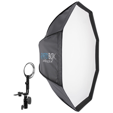 Westcott Rapid Box Switch Octa-M Modifier with Round Head Speedlite Insert,Black