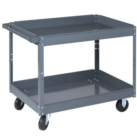 Wesco Industrial Steel Service Cart with 2 Shelves and Casters, 24x36"