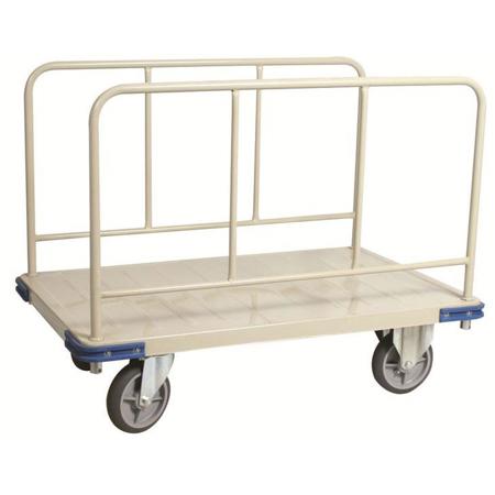 Wesco Commercial Quality Steel Panel Cart with Side Rails, 30x48"