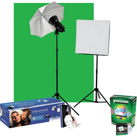 Westcott 600 w/s 2-Light Strobelite Digital Green Screen Kit