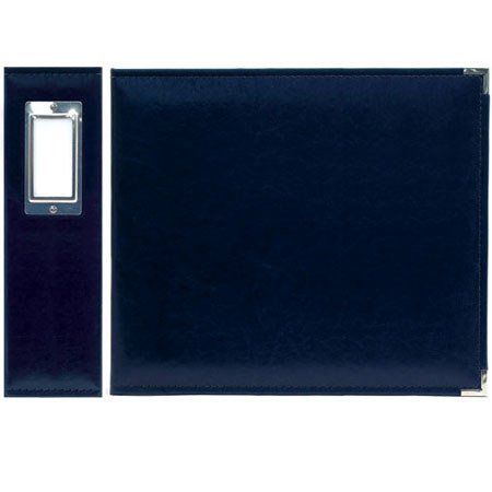 We-R-Memory Keepers 8x8" Classic Leather Ring Album, Navy