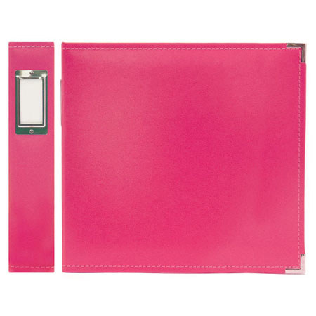 We-R-Memory Keepers 8.5x11" Classic Leather Ring Album, Strawberry