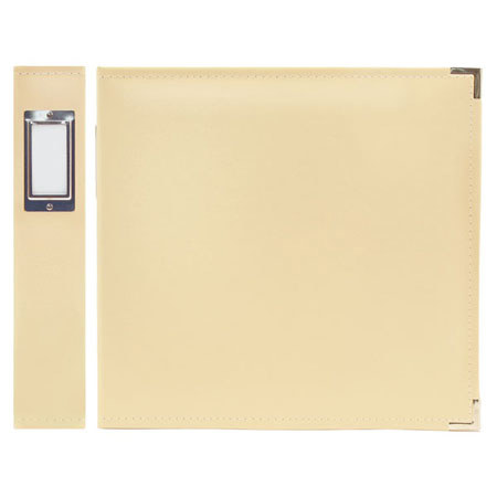 We-R-Memory Keepers 12x12" Classic Leather Ring Album, Vanilla