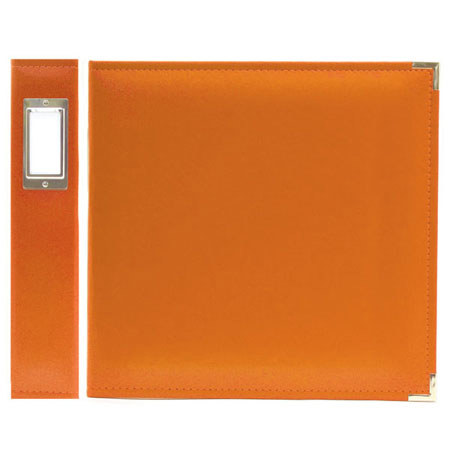We-R-Memory Keepers 8.5x11" Faux Leather Ring Album, Orange Soda