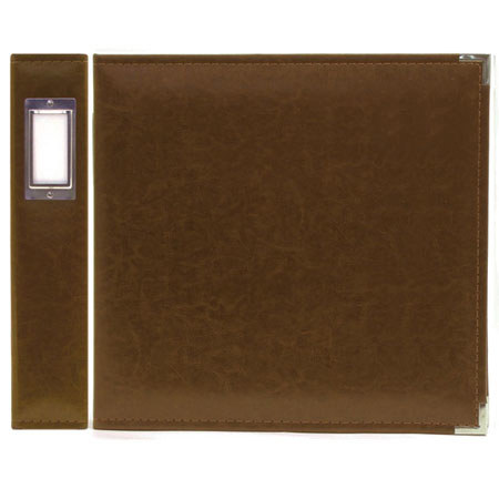 We-R-Memory Keepers 8.5x11" Faux Leather Ring Album, Dark Chocolate