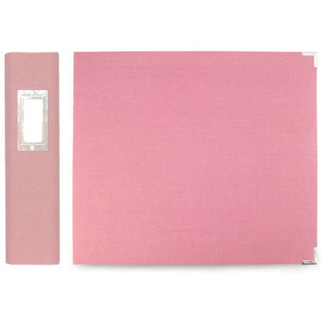 We-R-Memory Keepers Handmade Linen Ring 12x12" Album, Holds 20 Photos -Bubblegum