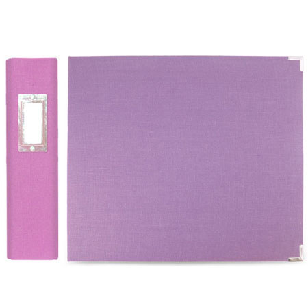 We-R-Memory Keepers Handmade Linen Ring 12x12" Album, Holds 20 Photos -Grape Ice