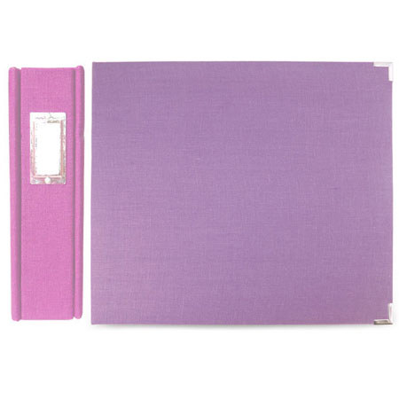We-R-Memory Keepers Handmade Linen Post 12x12" Album 10 Pages/20 Photos - Grape