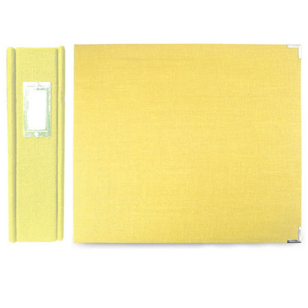 We-R-Memory Keepers Handmade Linen Post 12x12" Album 10 Pages/20 Photos -Butter