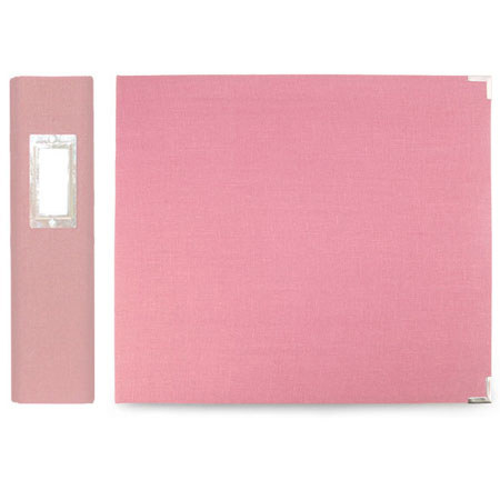 We-R-Memory Keepers 8x8" Linen Ring Album, Bubble Gum