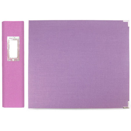 We-R-Memory Keepers 8x8" Linen Ring Album, Grape Ice