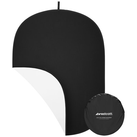 Westcott 5x6.5' Collapsible 2-In-1 Backdrop, Black & White