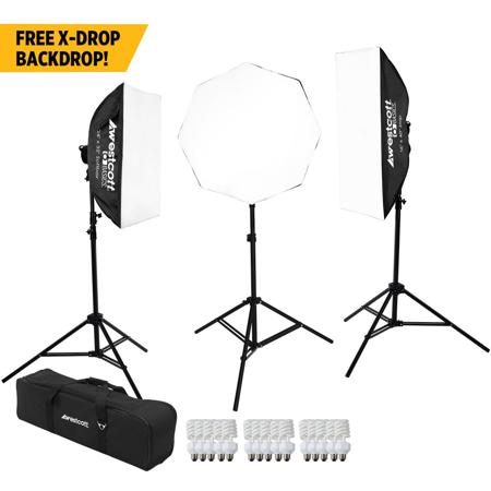 Westcott 3-Light D5 Daylight Softbox Kit with Carry Case