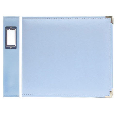 We-R-Memory Keepers 12x12" Classic Leather Ring Album, Baby Blue