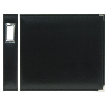 We-R-Memory Keepers 12x12" Classic Leather Ring Album, Black
