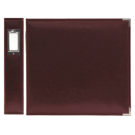 We-R-Memory Keepers 12x12" Classic Leather Ring Album, Burgundy
