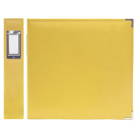 We-R-Memory Keepers 12x12" Classic Leather Ring Album, Buttercup