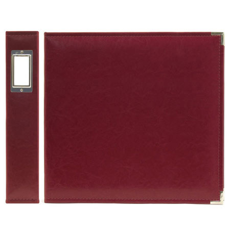 We-R-Memory Keepers 12x12" Classic Leather Ring Album, Wine