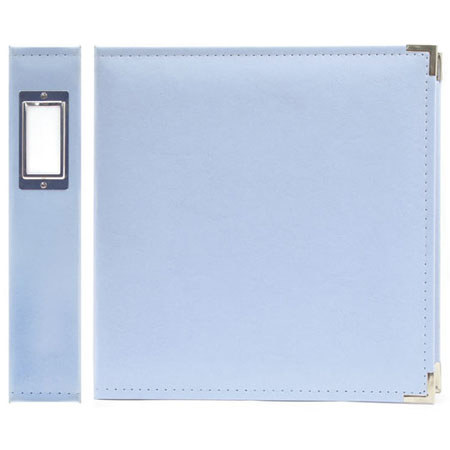 We-R-Memory Keepers 8.5x11" Classic Leather Ring Album, Baby Blue