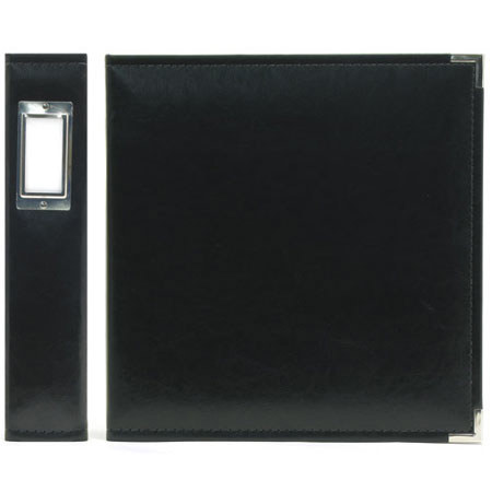 We-R-Memory Keepers 8.5x11" Classic Leather Ring Album, Black
