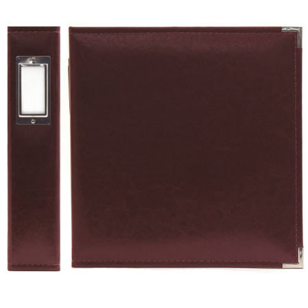We-R-Memory Keepers 8.5x11" Classic Leather Ring Album, Burgundy