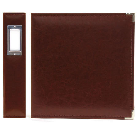 We-R-Memory Keepers 8.5x11" Classic Leather Ring Album, Cinnamon
