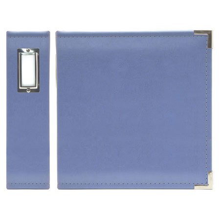 We-R-Memory Keepers Classic Leather Ring 8.5x11" Album, 10 Page Protectors hold 20 Photos - Country Blue