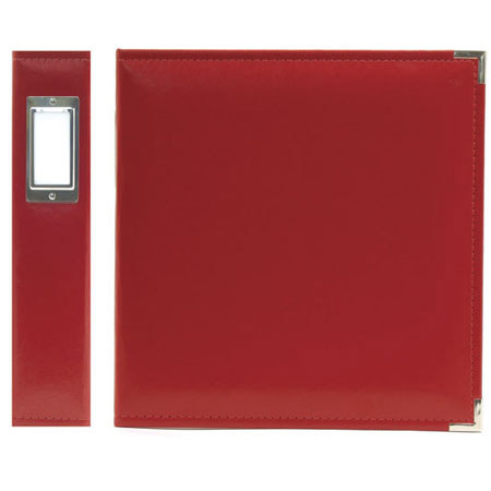 We-R-Memory Keepers 8.5x11" Classic Leather Ring Album, Real Red