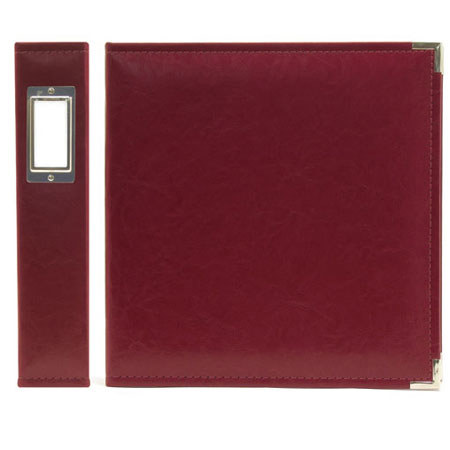 We-R-Memory Keepers 8.5x11" Classic Leather Ring Album, Wine