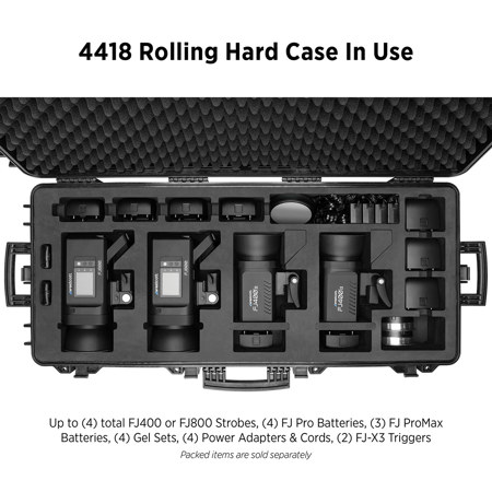 Westcott 4418 Waterproof Rolling Hard Case w/Laser-Cut Foam for 4x