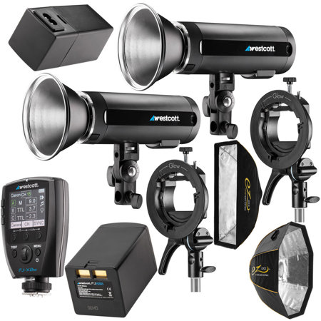 Westcott FJ200 200Ws Strobe with DC Battery - With Accessory Bundle