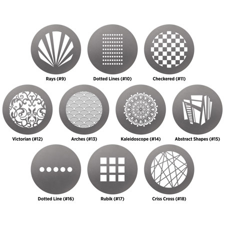 Westcott Patterns Gobo Pack for Optical Spot by Lindsay Adler, 10-Pack