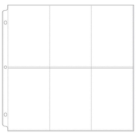 We-R-Memory Keepers 12x12" Pages for Ringed Albums, Holds 6-6x4", 10 Pack