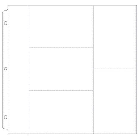 We-R-Memory Keepers 12x12" Pages for Ringed Albums, 3-4x6"/2-6x4"/1-12x2", 10 Pk