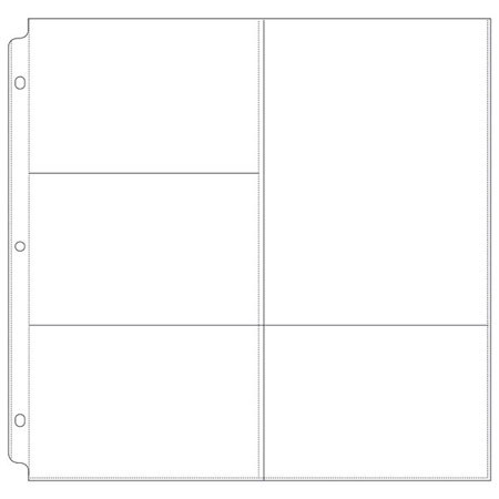 We-R-Memory Keepers 12x12" Pages for Ringed Albums, 4-4x6" & 1-8x6", 10 Pack