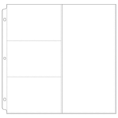 We-R-Memory Keepers 12x12" Pages for Ringed Albums, 3-4x6" & 1-12x6", 10 Pack