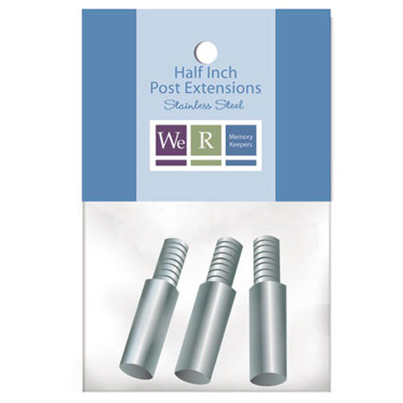We R Memory Keepers 1/2" Stainless Steel Post Extensions (3 Pack)