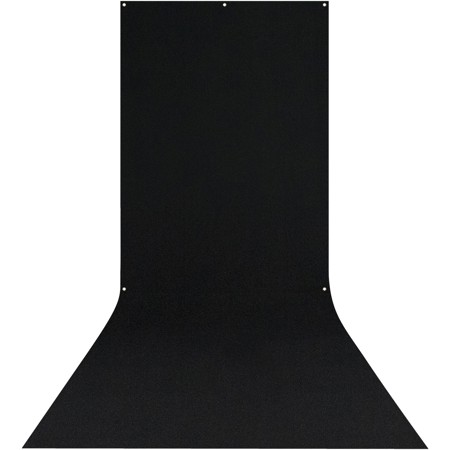 Westcott X-Drop Wrinkle-Resistant Backdrop, Rich Black Sweep, 5' x 12'