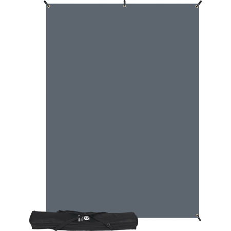 Westcott 5 x 7' Neutral Gray X-Drop Backdrop Kit, with X-Drop Stand and Travel Case