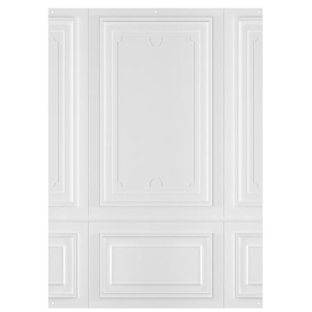 Westcott X-Drop Lightweight Canvas Backdrop, Classic Wall Molding, 5x7'