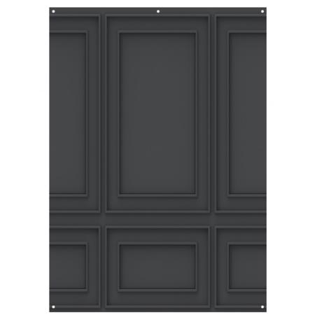 Westcott X-Drop Lightweight Canvas Backdrop, Dark Wall Molding, 5x7'