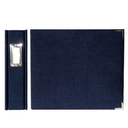 We-R-Memory Keepers Handmade Linen Post 12x12" Album, Holds 20 Photos -Wedgewood