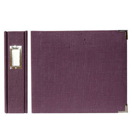 We-R-Memory Keepers 12x12" Handmade Linen Post Album, Eggplant
