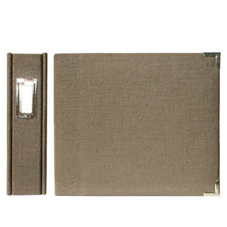 We-R-Memory Keepers 12x12" Handmade Linen Post Album, Hazelnut