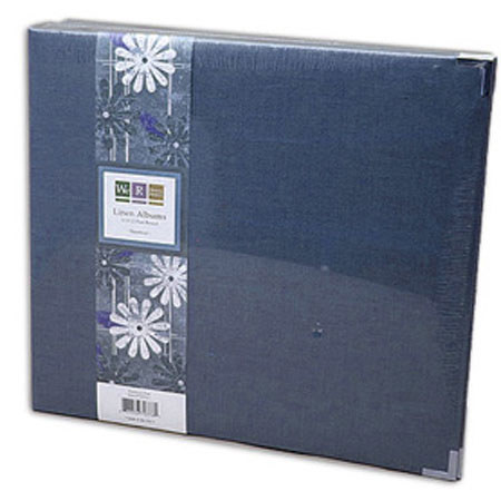 We-R-Memory Keepers 12x12" Handmade Linen Ring Album, Wedgewood