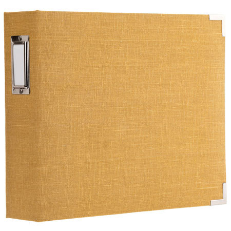 We-R-Memory Keepers 8x8" Handmade Linen Ring Album, Dijon