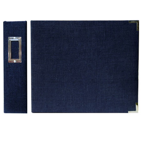 We-R-Memory Keepers 8x8" Handmade Linen Ring Album, Wedgewood