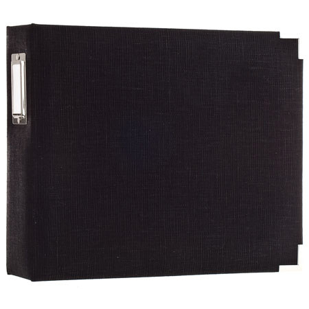 We-R-Memory Keepers 8x8" Handmade Linen Ring Album, Onyx